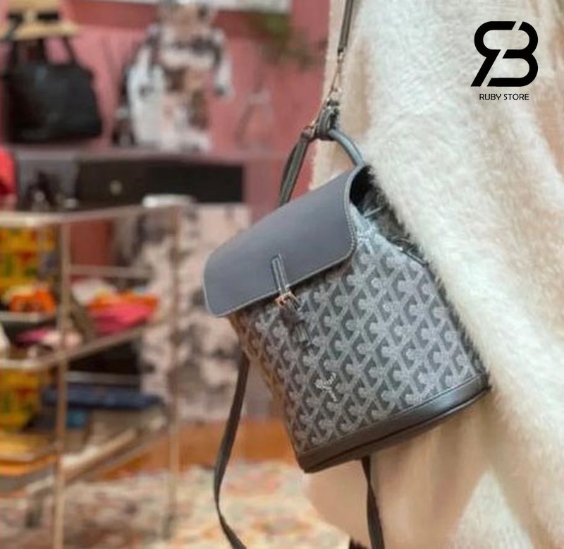 Balo Goyard màu xám mini cho nữ