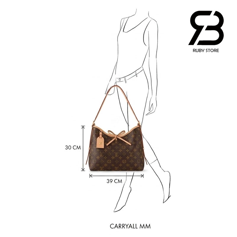 Kích thước túi LV Carryall MM