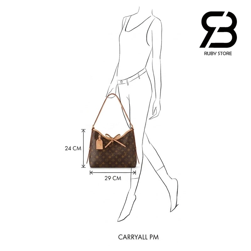 Kích thước túi LV Carryall PM