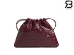 Túi Bottega Veneta Dustbag Medium Barolo Intrecciato Calfskin 32CM Đỏ chính hãng