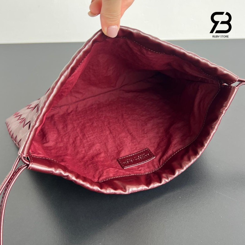 Túi Bottega Veneta Dustbag Medium Barolo Intrecciato Calfskin 32CM Đỏ sang trọng