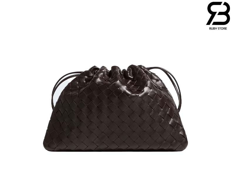 Túi Bottega Veneta Dustbag Medium Fondant Intrecciato Calfskin 32CM Nâu Cà Phê