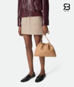 Túi Bottega Veneta Dustbag Medium Pale Brown Intrecciato Calfskin 32CM Kem cao cấp