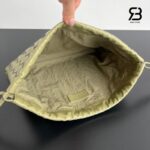 Túi Bottega Veneta Dustbag Medium Travertine Intrecciato Calfskin 32CM Màu Xanh Olive