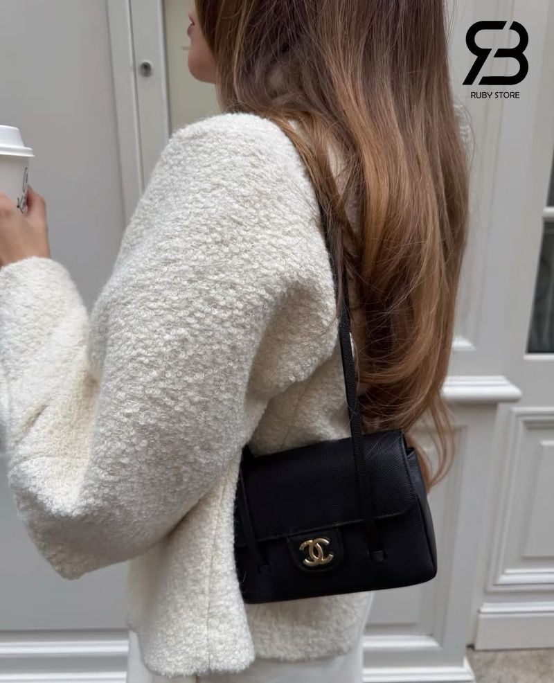 túi Chanel 26P Preppy Coco màu đen size small