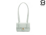 Túi Channel 26P Preppy Coco Clutch Shoulder Bag 17CM Xanh Nhạt