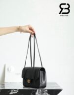 Túi Channel 26P Preppy Coco Small Flap 22CM Black Caviar GHW Đen cao cấp