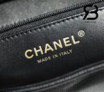Túi Channel 26P Preppy Coco Small Flap 22CM Black Caviar GHW Đen