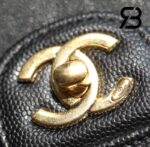 Túi Channel 26P Preppy Coco Small Flap 22CM Black Caviar GHW Đen