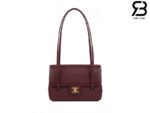 Túi Channel 26P Preppy Coco Small Flap 22CM Burgundy Red Caviar GHW Đỏ Best Pháp