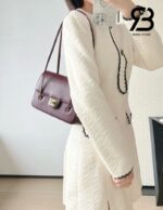 Túi Channel 26P Preppy Coco Small Flap 22CM Burgundy Red Caviar GHW Đỏ