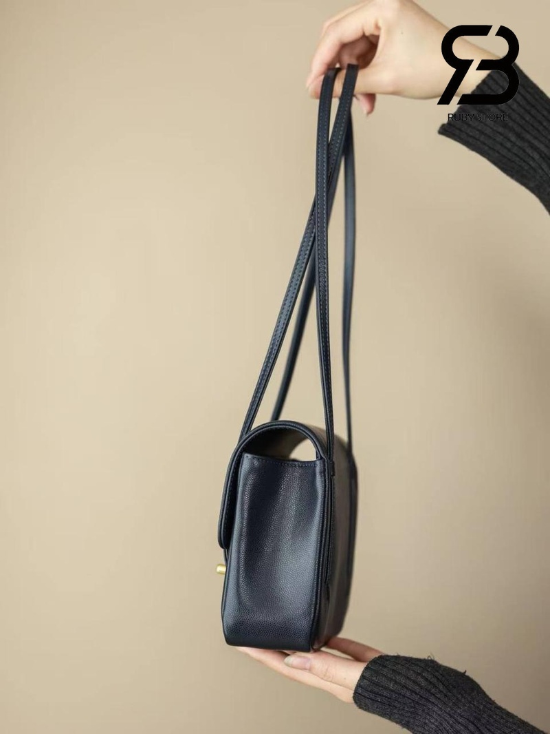 Túi Channel 26P Preppy Coco Small Flap 22CM Navy Caviar GHW Xanh Đậm