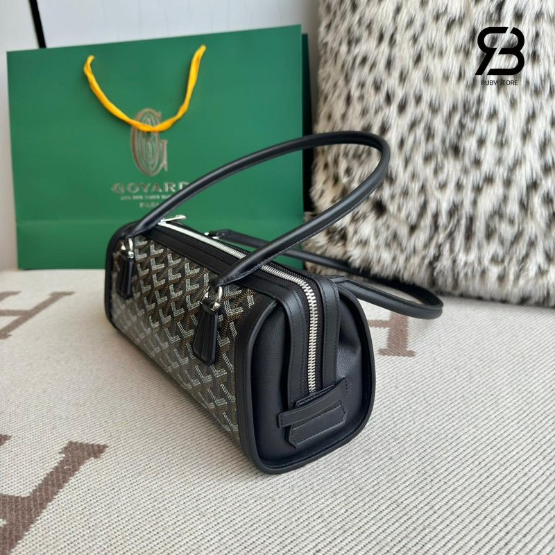 Túi Goyard Bonbonnière Bag Black Goyardine Canvas Đen sang trọng