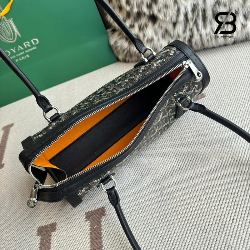 Túi Goyard Bonbonnière Bag Black Goyardine Canvas Đen sang trọng