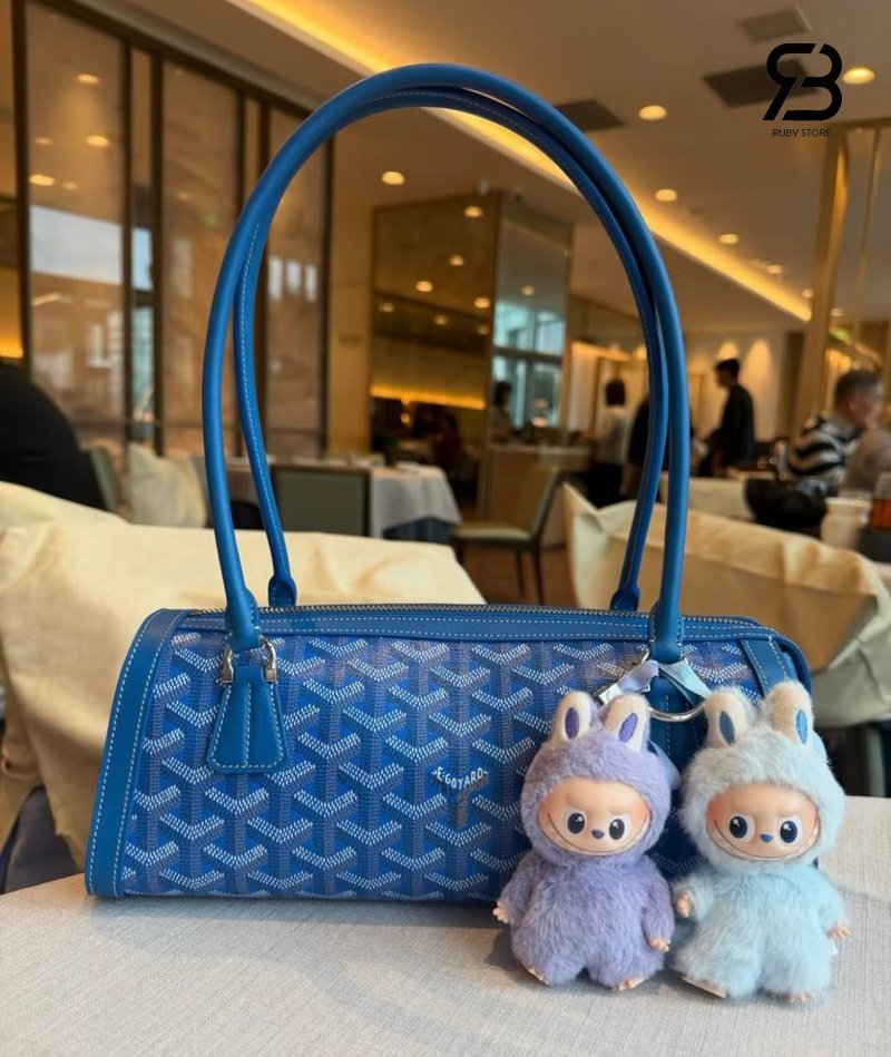Túi Goyard Bonbonnière Bag Blue Goyardine Canvas Xanh Dương sang trọng