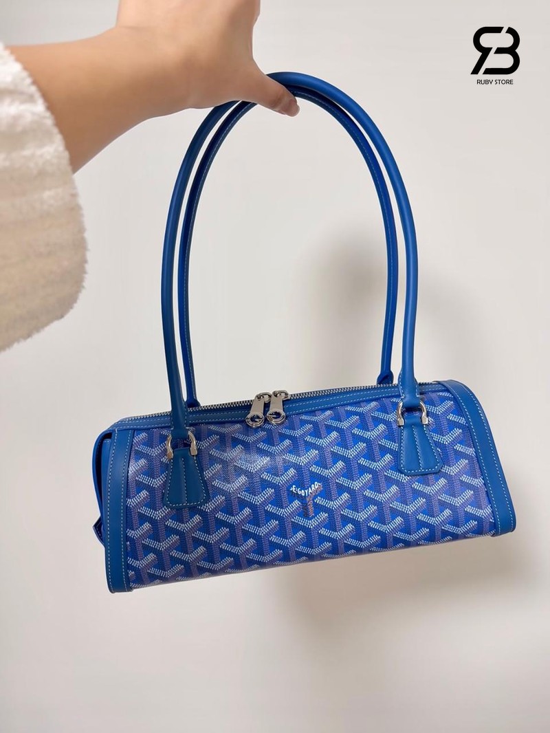 Túi Goyard Bonbonnière Bag Blue Goyardine Canvas Xanh Dương sang trọng