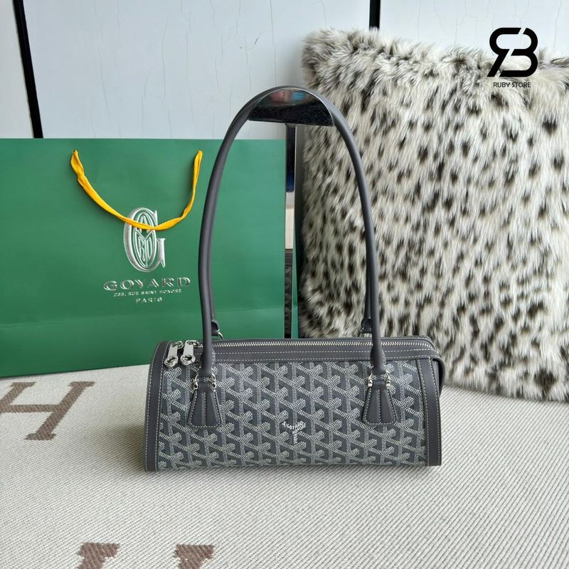 Túi Goyard Bonbonnière Bag Grey Goyardine Canvas Xám sang trọng