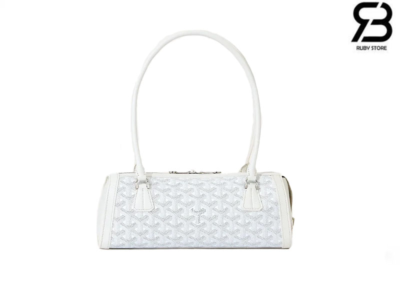 Túi Goyard Bonbonnière Bag White Goyardine Canvas Trắng Best Ý sang trọng