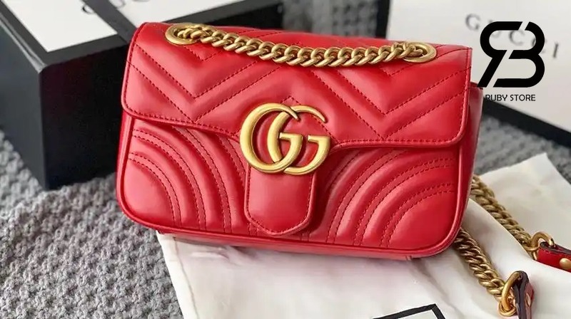Túi Gucci Marmont màu đỏ