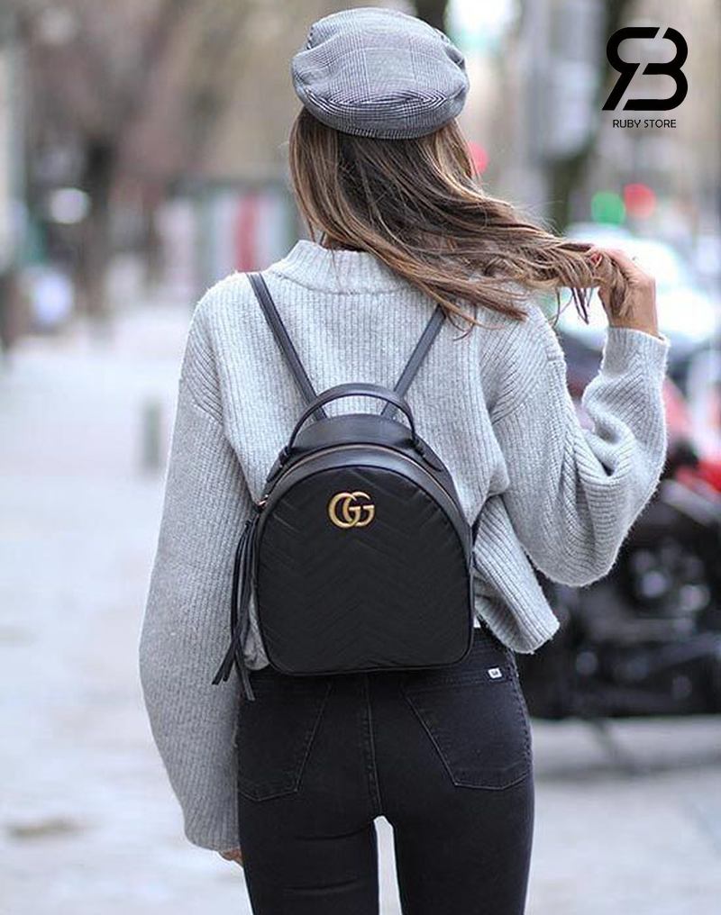 Ba lô Gucci Marmont Backpack màu đen