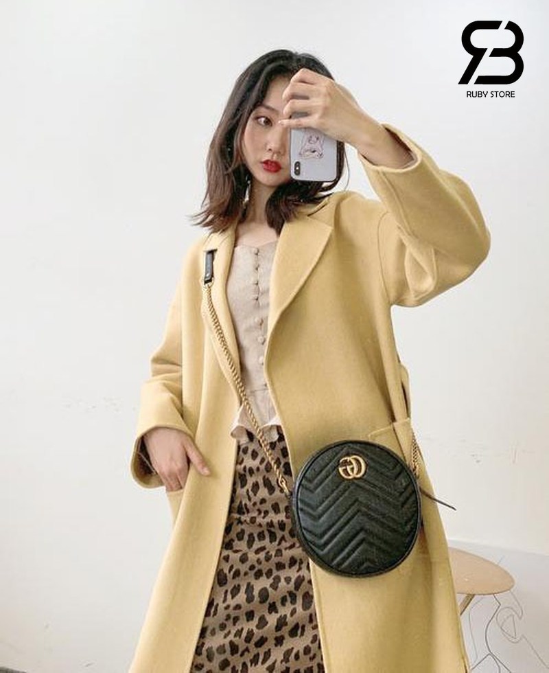 Túi Gucci Marmont Round Bag màu đen