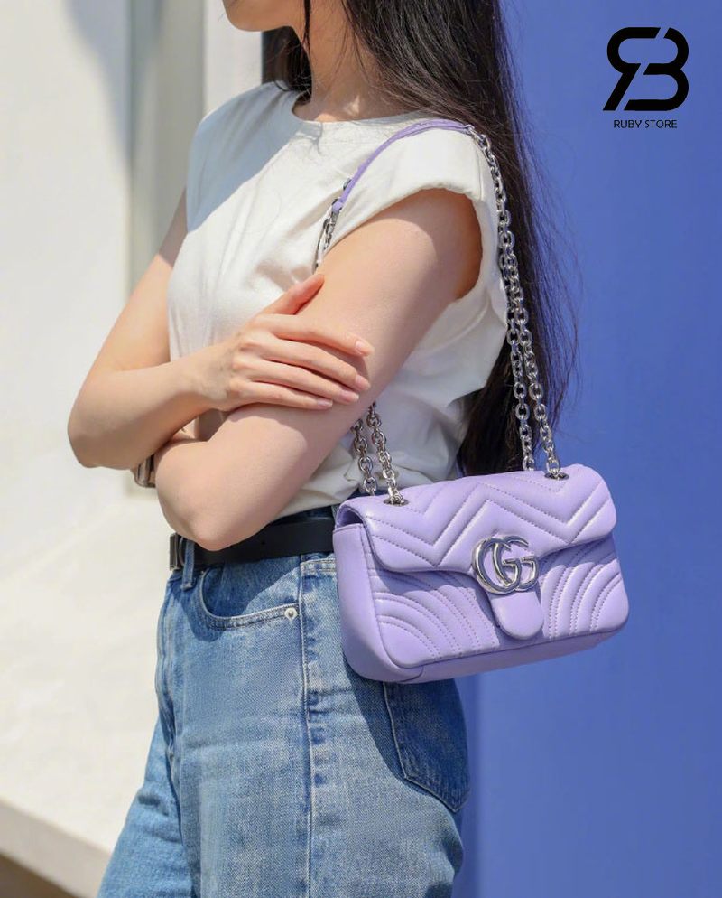 Túi Gucci Marmont Flap Bag màu tím
