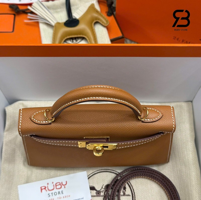 Túi Hermes Mini Kelly II 20 Etoupe Epsom GHW Best Pháp, sang trọng và đẳng cấp.