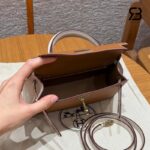 Túi Hermes Mini Kelly II 20 HSS Gold Craie Epsom GHW sang trọng