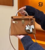 Túi Hermes Mini Kelly II 20 HSS Gold Craie Epsom GHW chính hãng