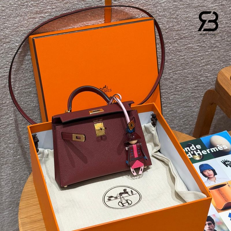 Túi Hermes Mini Kelly II 20 Rough H Epsom GHW sang trọng