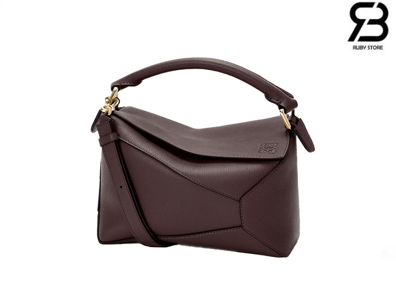 Túi Loewe Small Puzzle Edge Bag In Soft Grained Calfskin Dark Chestnut