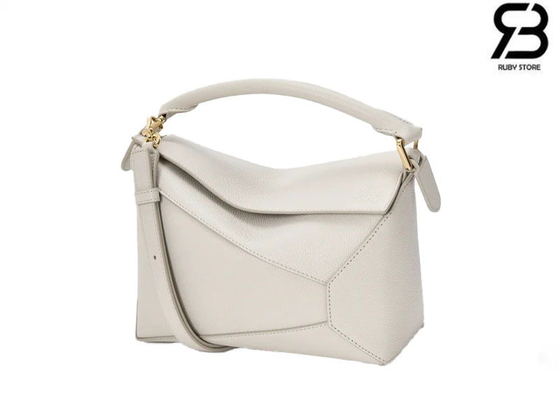 Túi Loewe Small Puzzle Edge Bag In Soft Grained Calfskin Light Ghost chất lượng tốt nhất