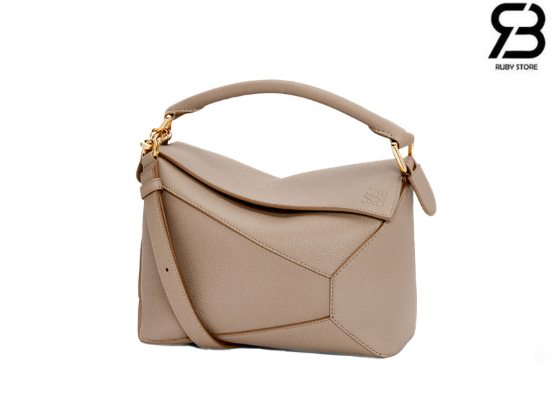 Túi Loewe Small Puzzle Edge Bag In Soft Grained Calfskin Sand, hàng hiệu cao cấp.