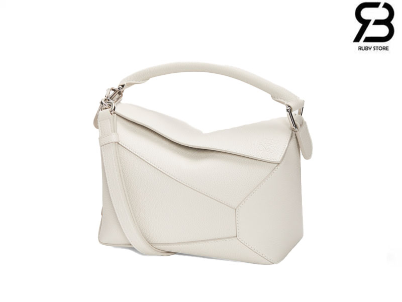 Túi Loewe Small Puzzle Edge Bag In Soft Grained Calfskin Soft White