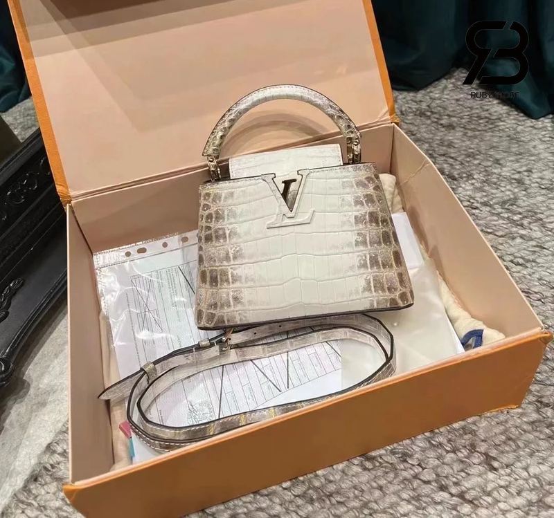 Túi LV Capucines dập vân cá sấu bạch tạng best quality tại Ruby Luxury Store