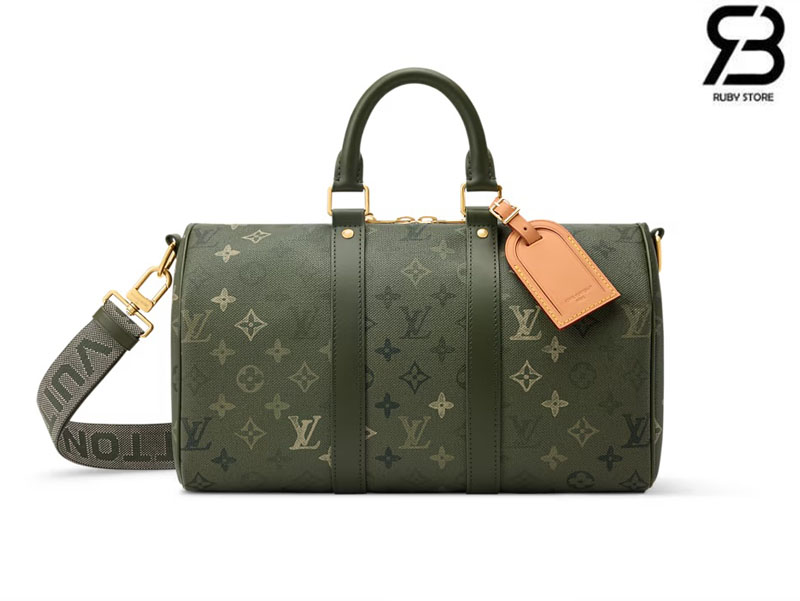 Túi LV Keepall Bandoulière 35 Monogram Surplus Khaki M27054 chính hãng