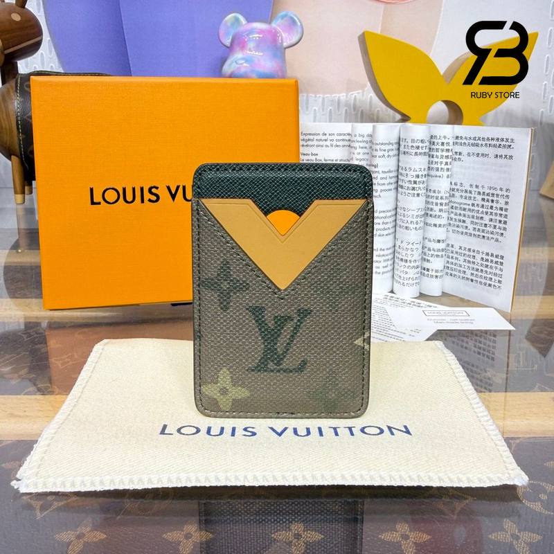 Ví LV Magnetic Card Holder Monogram Surplus Khaki M27087 chất lượng tốt