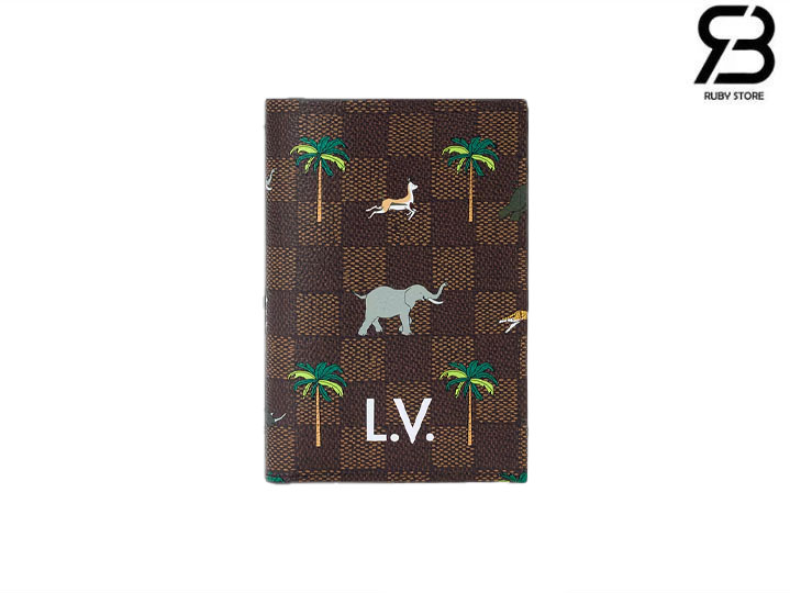 Ví LV x The Darjeeling Limited Passport Cover Damier Heritage Canvas N40872 chất lượng tốt