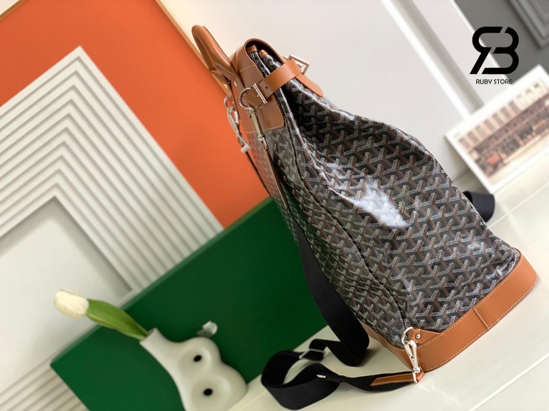Ba Lô Goyard Goyardine Steamer PM Backpack S48 Black And Tan Nâu chính hãng