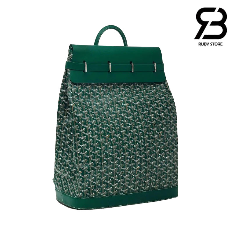 Ba Lô Goyard Goyardine Steamer PM Backpack S48 Xanh Lá Chính Hãng