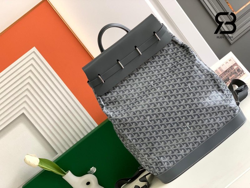 Ba Lô Goyard Goyardine Steamer PM Backpack S48 Grey Xám cao cấp