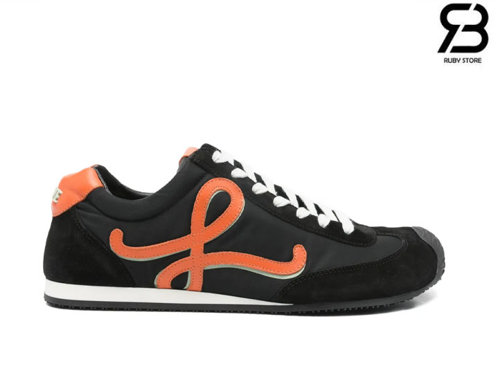 Giày LOEWE Ballet Runner 2.0 in Nylon and Calfskin Black Orange chất lượng cao