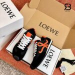 Giày LOEWE Ballet Runner 2.0 in Nylon and Calfskin Black Orange chính hãng