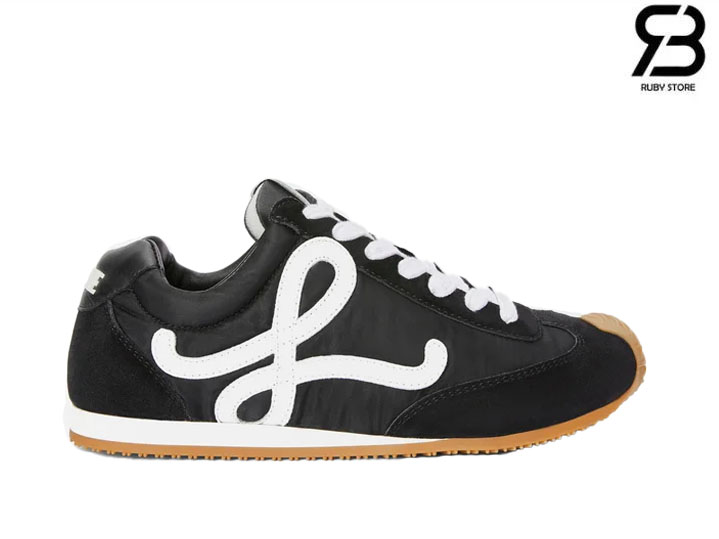 Giày LOEWE Ballet Runner 2.0 in Nylon and Calfskin Black White chất lượng cao