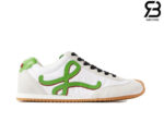 Giày LOEWE Ballet Runner 2.0 in Nylon and Calfskin White Green chất lượng tốt