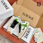 Giày LOEWE Ballet Runner 2.0 in Nylon and Calfskin White Green chính hãng
