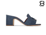 Giày Loro Piana Summer Charms Sandal 5.5Cm Suede Ocean Cavern cao cấp