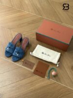 Giày Loro Piana Summer Charms Sandal 5.5Cm Suede Ocean Cavern chính hãng
