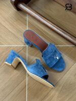 Giày Loro Piana Summer Charms Sandal 5.5Cm Suede Ocean Cavern chính hãng