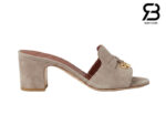 Giày Loro Piana Summer Charms Sandal 5.5Cm Suede Sandstone cao cấp